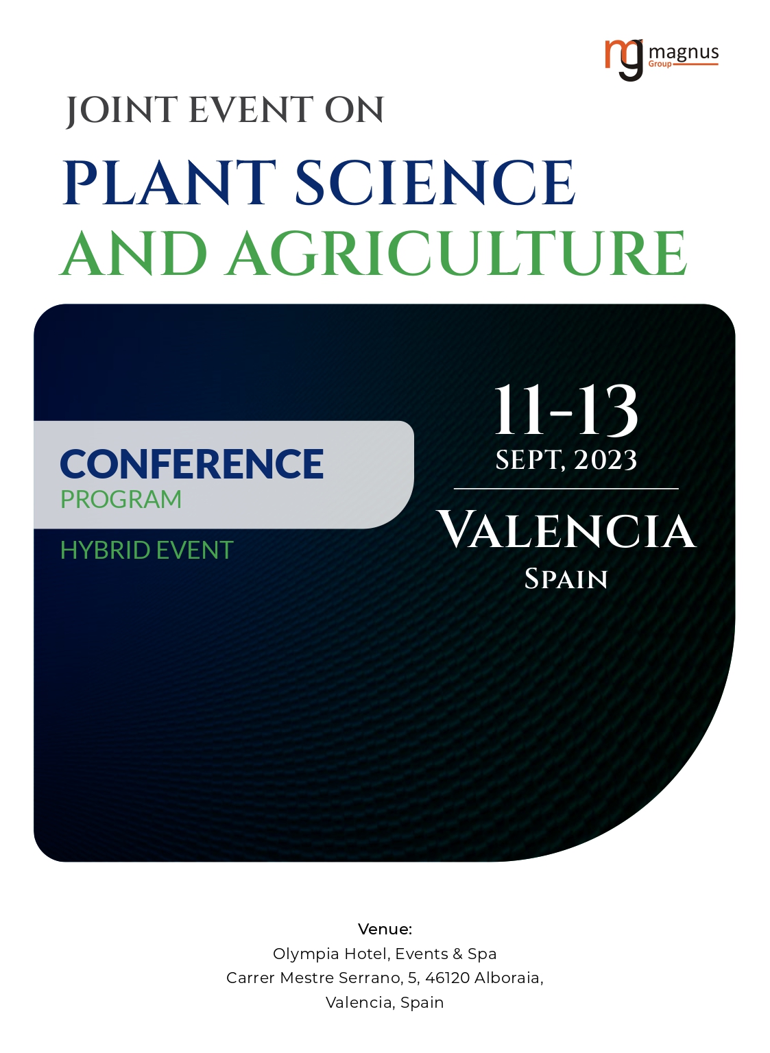 3rd Edition of Global Conference on Agriculture and  Horticulture | Valencia, Spain Program
